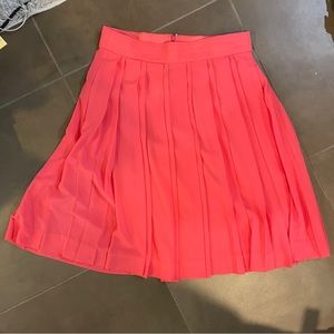 Like New J. Crew pink pleated midi skirt Size 10